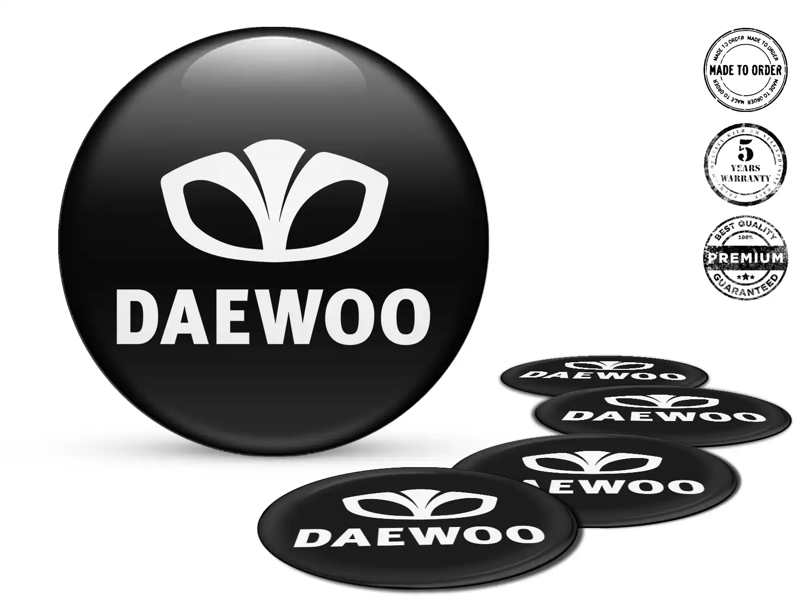 Daewoo Édition Emblème Roue Autocollants Bombés Premium